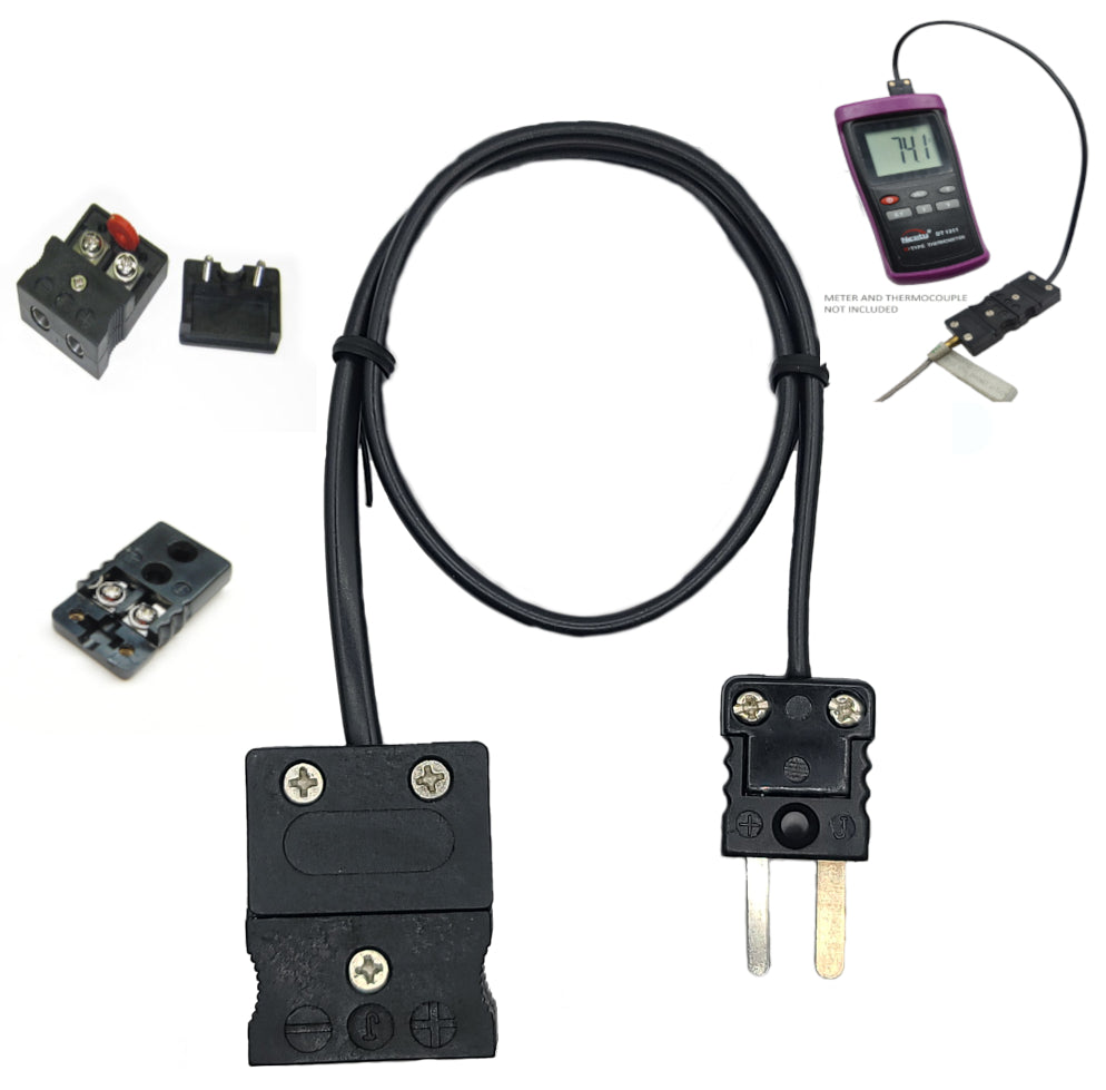 MECCANIXITY J-Type Thermocouple Wire Connectors - High-Temperature 220°C (428°F) Female/Male Plug Adapter Set - View #2