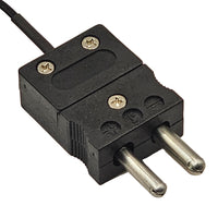 Standard Male Connector, Type J, with black PFA insulation
