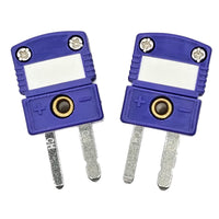 Type E Miniature Thermocouple Connectors, Omega Style - Male, 2-Pack