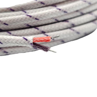 Type E, Fiberglass Insulation, Duplex Wire, 24awg, Solid Core, 10yds., Flying Leads